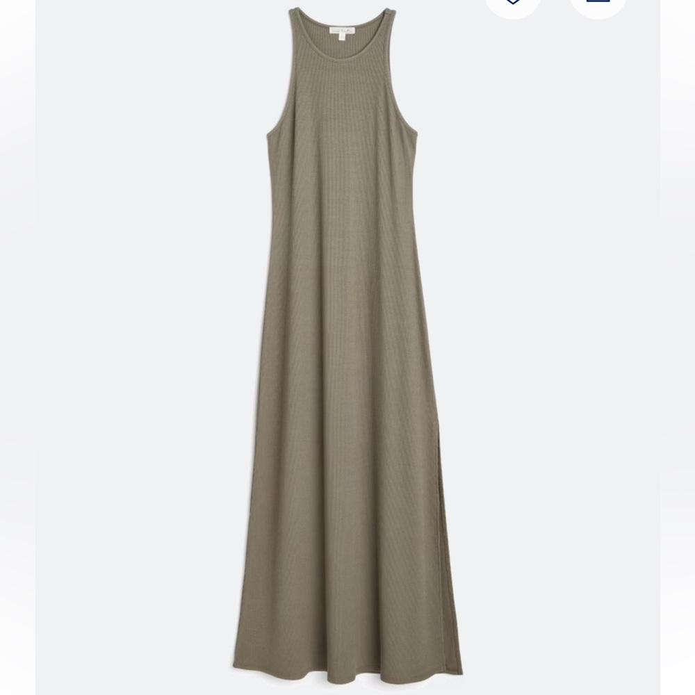 NWOT Nine Britton Olive Ribbed Maxi Dress